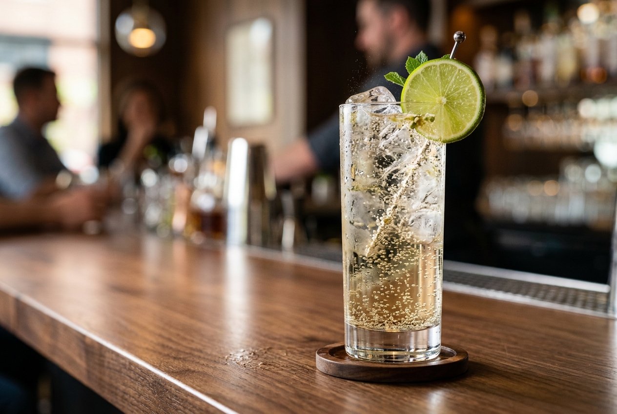 Selection of certified gluten-free sparkling drinks, juices, and beverages