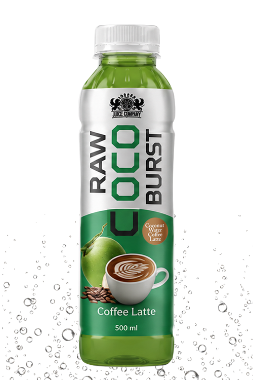 Raw Coco Burst Coffee Latte Coconut Water Drink 500ml PET Bottle