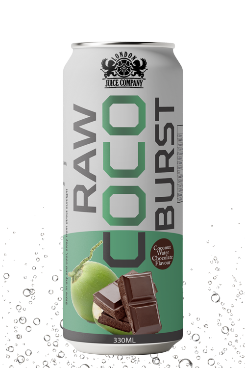 Raw Coco Burst Chocolate Coconut Water Drink 330ml Can