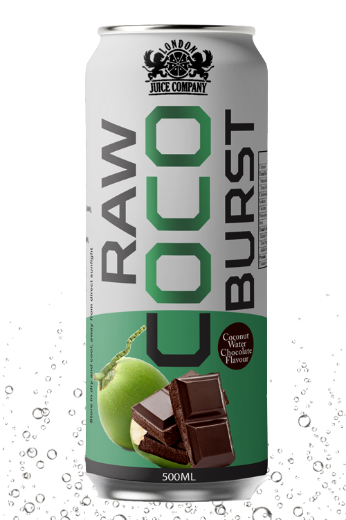 Raw Coco Burst Chocolate Coconut Water Drink 500ml Can