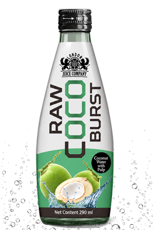 Raw Coco Burst Coconut Water Drink 290ml Glass Bottle