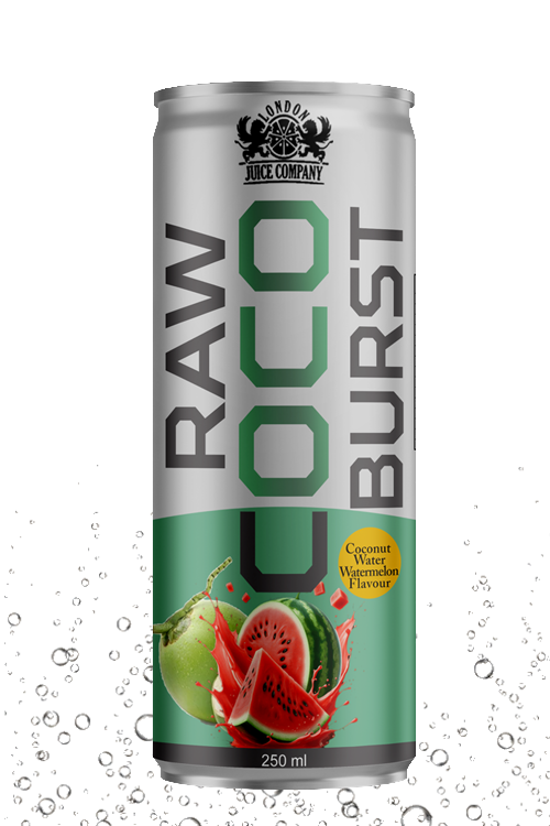 Raw Coco Burst Watermelon Coconut Water Drink 250ml Can