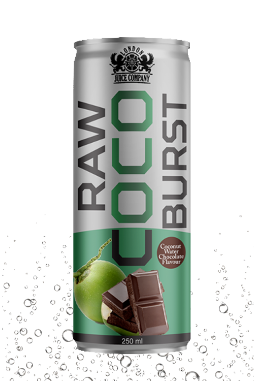 RAW COCO BURST Chocolate Coconut Water Drink 250ml Can