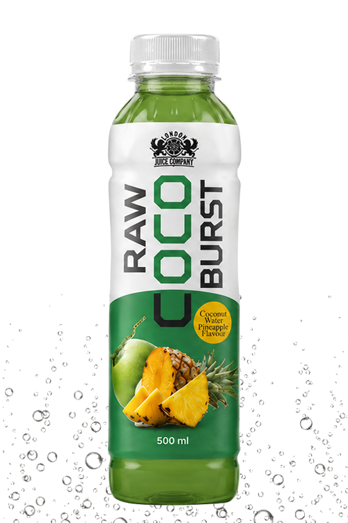 Raw Coco Burst Pineapple Coconut Water Drink 500ml PET Bottle